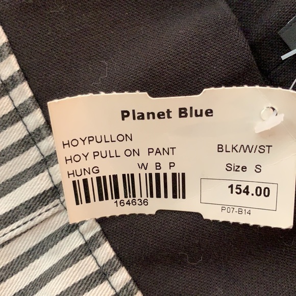 NWT Black & White Striped Pull on Pants - Picture 3 of 4